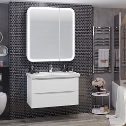 Opadiris Мебель для ванной Элеганс 90 подвесная белая матовая – фотография-2